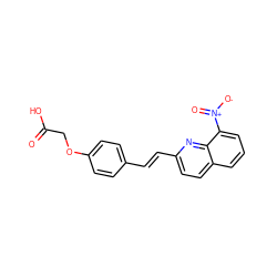 O=C(O)COc1ccc(/C=C/c2ccc3cccc([N+](=O)[O-])c3n2)cc1 ZINC000006566674