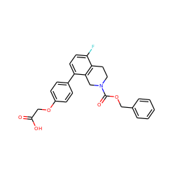 O=C(O)COc1ccc(-c2ccc(F)c3c2CN(C(=O)OCc2ccccc2)CC3)cc1 ZINC000143999918