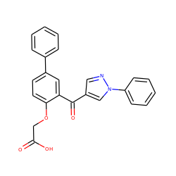 O=C(O)COc1ccc(-c2ccccc2)cc1C(=O)c1cnn(-c2ccccc2)c1 ZINC000036127037