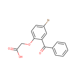 O=C(O)COc1ccc(Br)cc1C(=O)c1ccccc1 ZINC000036127025