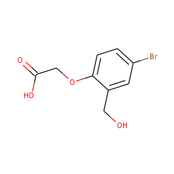 O=C(O)COc1ccc(Br)cc1CO ZINC000000470785