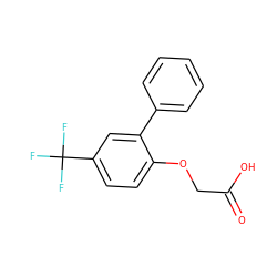 O=C(O)COc1ccc(C(F)(F)F)cc1-c1ccccc1 ZINC000071332637