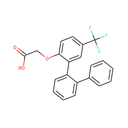 O=C(O)COc1ccc(C(F)(F)F)cc1-c1ccccc1-c1ccccc1 ZINC000071332014