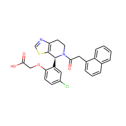 O=C(O)COc1ccc(Cl)cc1[C@H]1c2scnc2CCN1C(=O)Cc1cccc2ccccc12 ZINC000218048000