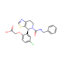 O=C(O)COc1ccc(Cl)cc1[C@H]1c2scnc2CCN1C(=O)NCc1ccccc1 ZINC000206861449