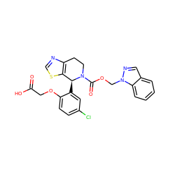 O=C(O)COc1ccc(Cl)cc1[C@H]1c2scnc2CCN1C(=O)OCn1ncc2ccccc21 ZINC000206793884