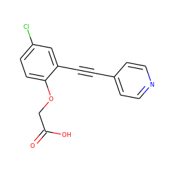 O=C(O)COc1ccc(Cl)cc1C#Cc1ccncc1 ZINC000073195886