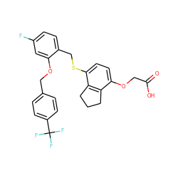 O=C(O)COc1ccc(SCc2ccc(F)cc2OCc2ccc(C(F)(F)F)cc2)c2c1CCC2 ZINC000028822332