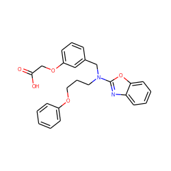 O=C(O)COc1cccc(CN(CCCOc2ccccc2)c2nc3ccccc3o2)c1 ZINC000028900615