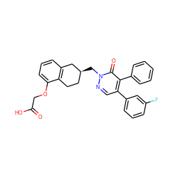 O=C(O)COc1cccc2c1CC[C@H](Cn1ncc(-c3cccc(F)c3)c(-c3ccccc3)c1=O)C2 ZINC000299856574