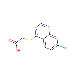 O=C(O)CSc1ccnc2cc(Cl)ccc12 ZINC000000161683