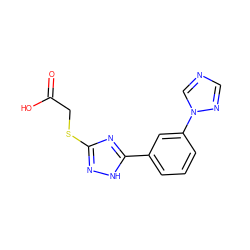 O=C(O)CSc1n[nH]c(-c2cccc(-n3cncn3)c2)n1 ZINC000205447107