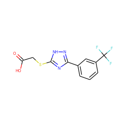 O=C(O)CSc1nc(-c2cccc(C(F)(F)F)c2)n[nH]1 ZINC000036948401