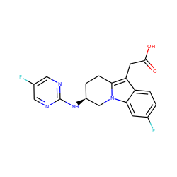 O=C(O)Cc1c2n(c3cc(F)ccc13)C[C@@H](Nc1ncc(F)cn1)CC2 ZINC000203538918