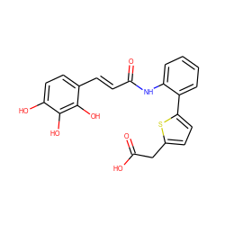 O=C(O)Cc1ccc(-c2ccccc2NC(=O)/C=C/c2ccc(O)c(O)c2O)s1 ZINC000035276391