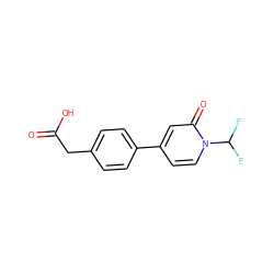 O=C(O)Cc1ccc(-c2ccn(C(F)F)c(=O)c2)cc1 ZINC000045367466