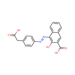 O=C(O)Cc1ccc(N=Nc2c(O)c(C(=O)O)cc3ccccc23)cc1 ZINC000261174441