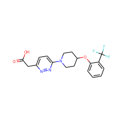 O=C(O)Cc1ccc(N2CCC(Oc3ccccc3C(F)(F)F)CC2)nn1 ZINC000082151479