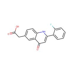 O=C(O)Cc1ccc2[nH]c(-c3ccccc3F)cc(=O)c2c1 ZINC000013537667