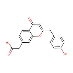 O=C(O)Cc1ccc2c(=O)cc(Cc3ccc(O)cc3)oc2c1 ZINC000013797598