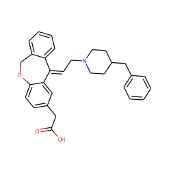 O=C(O)Cc1ccc2c(c1)/C(=C/CN1CCC(Cc3ccccc3)CC1)c1ccccc1CO2 ZINC000001551031