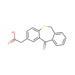 O=C(O)Cc1ccc2c(c1)C(=O)c1ccccc1CS2 ZINC000028568587