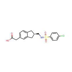 O=C(O)Cc1ccc2c(c1)C[C@H](CNS(=O)(=O)c1ccc(Cl)cc1)C2 ZINC000001484818