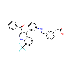 O=C(O)Cc1cccc(CNc2cccc(-c3c(C(=O)c4ccccc4)cnc4c(C(F)(F)F)cccc34)c2)c1 ZINC000014972557