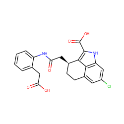 O=C(O)Cc1ccccc1NC(=O)C[C@@H]1CCc2cc(Cl)cc3[nH]c(C(=O)O)c1c23 ZINC000013493295