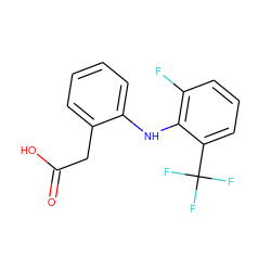 O=C(O)Cc1ccccc1Nc1c(F)cccc1C(F)(F)F ZINC000029061304