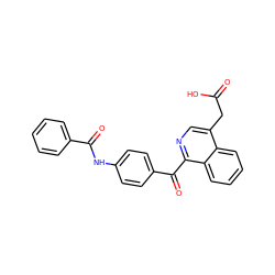 O=C(O)Cc1cnc(C(=O)c2ccc(NC(=O)c3ccccc3)cc2)c2ccccc12 ZINC000084616274