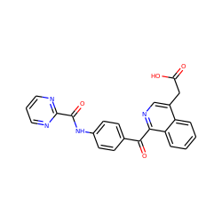 O=C(O)Cc1cnc(C(=O)c2ccc(NC(=O)c3ncccn3)cc2)c2ccccc12 ZINC000084635569