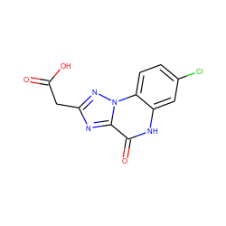 O=C(O)Cc1nc2c(=O)[nH]c3cc(Cl)ccc3n2n1 ZINC000013798657