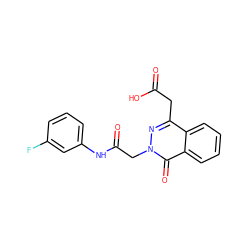 O=C(O)Cc1nn(CC(=O)Nc2cccc(F)c2)c(=O)c2ccccc12 ZINC000000599186