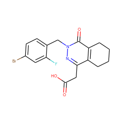 O=C(O)Cc1nn(Cc2ccc(Br)cc2F)c(=O)c2c1CCCC2 ZINC000003783049