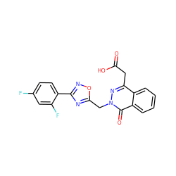 O=C(O)Cc1nn(Cc2nc(-c3ccc(F)cc3F)no2)c(=O)c2ccccc12 ZINC000013449038