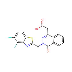 O=C(O)Cc1nn(Cc2nc3c(F)c(F)ccc3s2)c(=O)c2ccccc12 ZINC000013860762