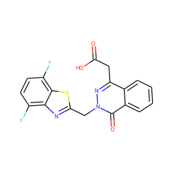 O=C(O)Cc1nn(Cc2nc3c(F)ccc(F)c3s2)c(=O)c2ccccc12 ZINC000013860772