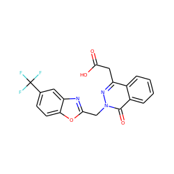 O=C(O)Cc1nn(Cc2nc3cc(C(F)(F)F)ccc3o2)c(=O)c2ccccc12 ZINC000013448965