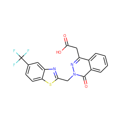 O=C(O)Cc1nn(Cc2nc3cc(C(F)(F)F)ccc3s2)c(=O)c2ccccc12 ZINC000000538557