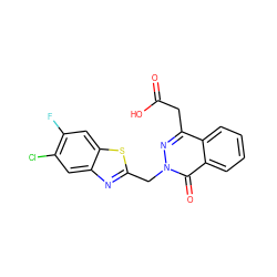 O=C(O)Cc1nn(Cc2nc3cc(Cl)c(F)cc3s2)c(=O)c2ccccc12 ZINC000013860766