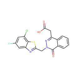 O=C(O)Cc1nn(Cc2nc3cc(F)cc(Cl)c3s2)c(=O)c2ccccc12 ZINC000013860775