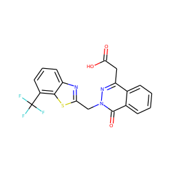 O=C(O)Cc1nn(Cc2nc3cccc(C(F)(F)F)c3s2)c(=O)c2ccccc12 ZINC000013860761