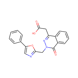 O=C(O)Cc1nn(Cc2ncc(-c3ccccc3)o2)c(=O)c2ccccc12 ZINC000013449064