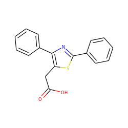 O=C(O)Cc1sc(-c2ccccc2)nc1-c1ccccc1 ZINC000000169124