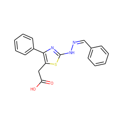 O=C(O)Cc1sc(N/N=C\c2ccccc2)nc1-c1ccccc1 ZINC000031903803