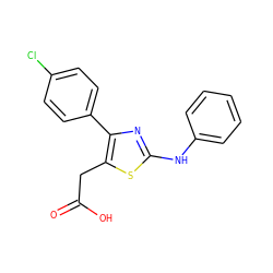 O=C(O)Cc1sc(Nc2ccccc2)nc1-c1ccc(Cl)cc1 ZINC000004636253