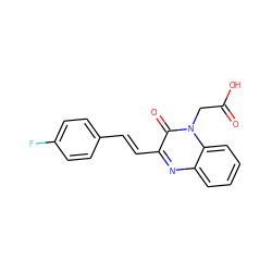 O=C(O)Cn1c(=O)c(/C=C/c2ccc(F)cc2)nc2ccccc21 ZINC000169342604