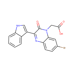 O=C(O)Cn1c(=O)c(-c2c[nH]c3ccccc23)nc2ccc(Br)cc21 ZINC000299861049