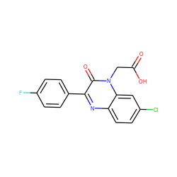 O=C(O)Cn1c(=O)c(-c2ccc(F)cc2)nc2ccc(Cl)cc21 ZINC000299858548